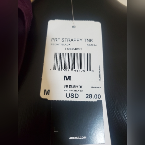 Adidas plum & black strappy tank - Picture 5 of 5